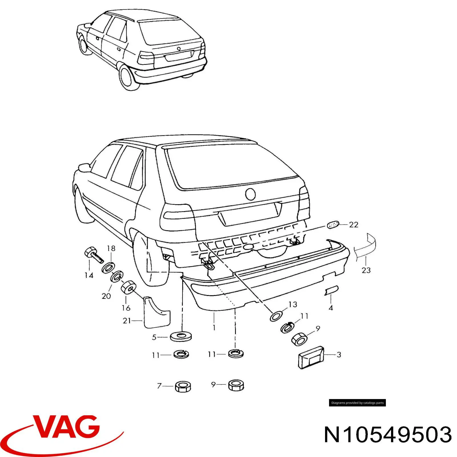  VAG N10549503 ціна, від 1.01 USD