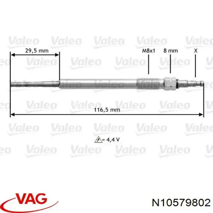 Купити N10579802 VAG Свічка накалу