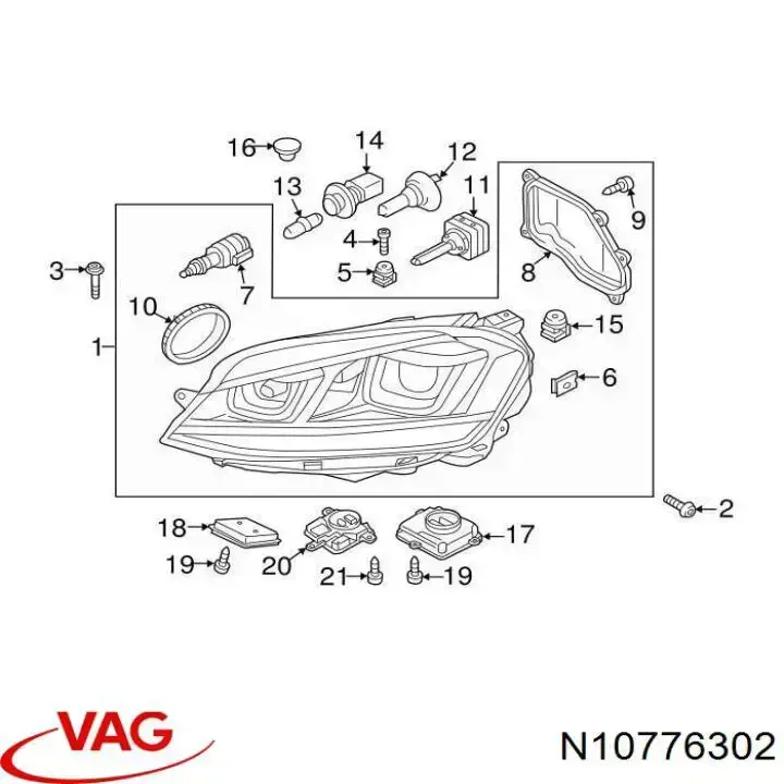 Купити N10776302 VAG Лампочка покажчика повороту