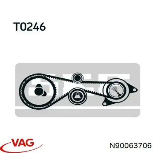 Комплект ГРМ VAG N90063706 ціна, від 3.71 USD