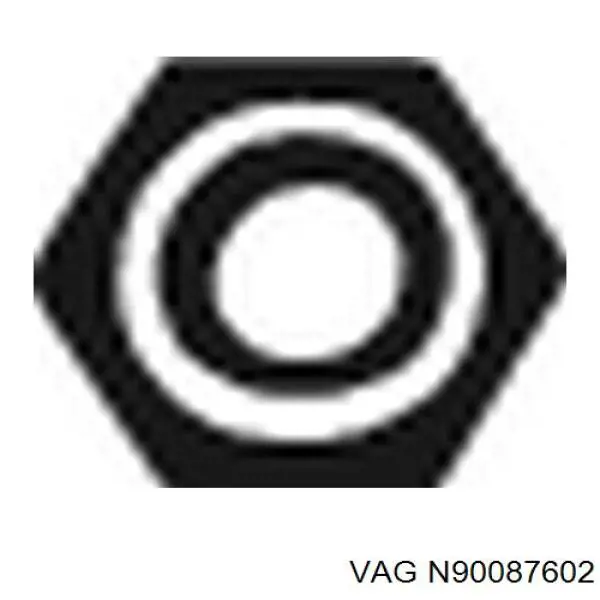 N90087602 VAG гайка кріплення приймальної труби глушника (штанів)