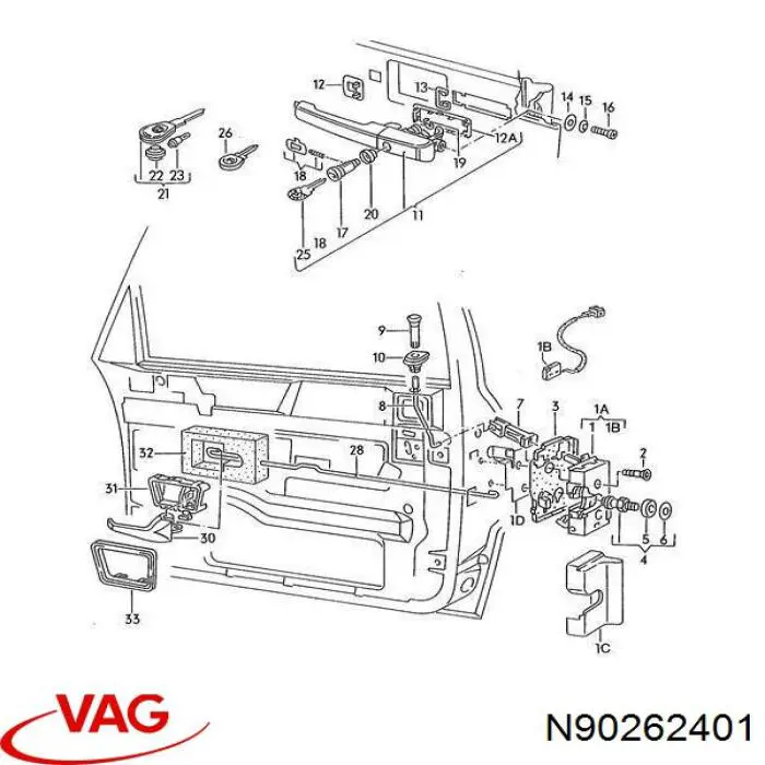 Батарейка брелока N90262401 VAG