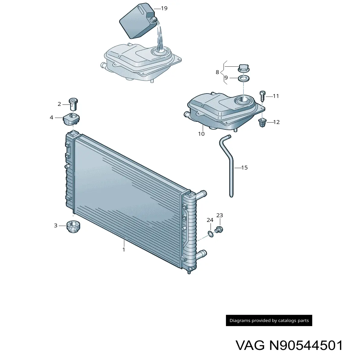 Радіатор охолодження VAG N90544501