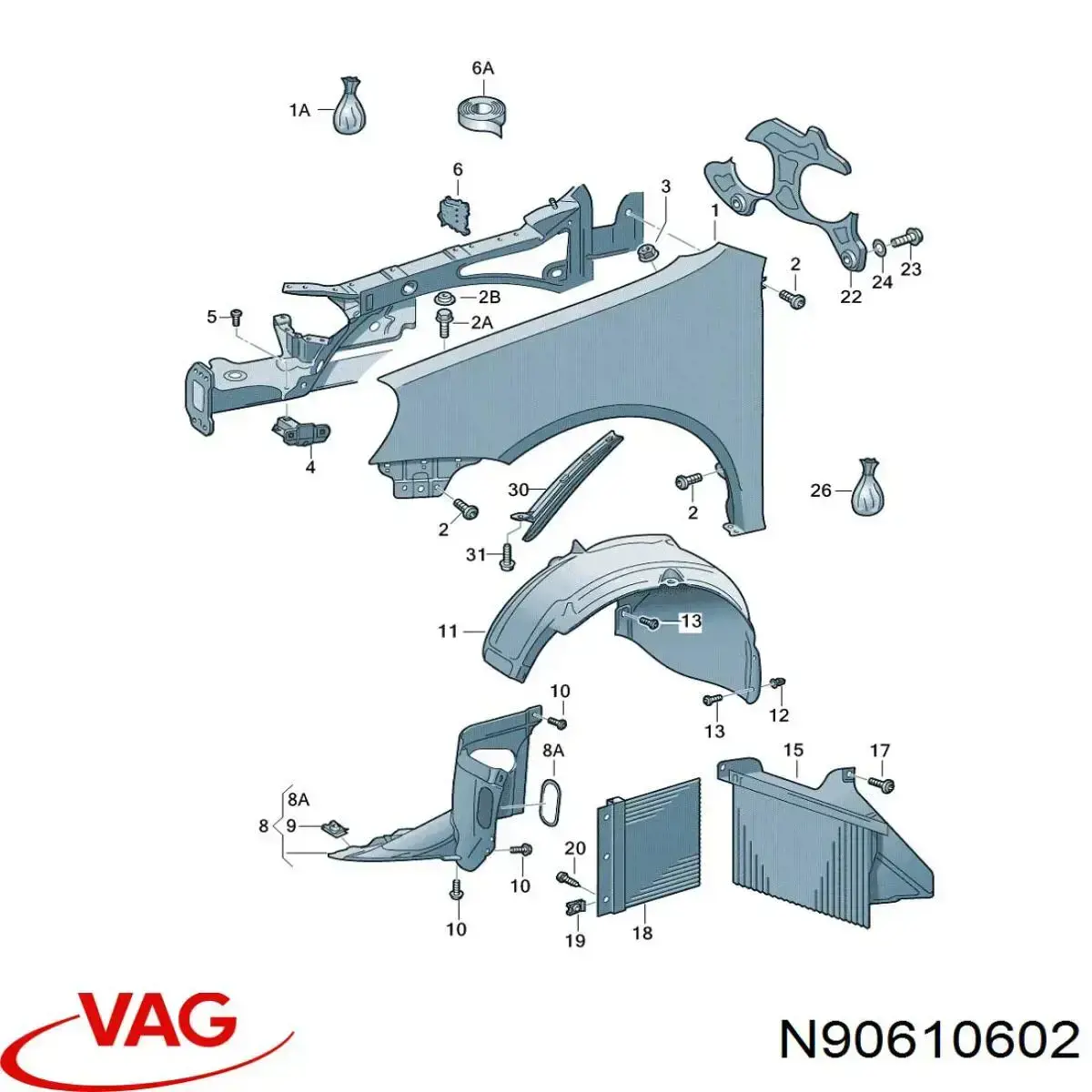  VAG N90610602 ціна, від 0.38 USD
