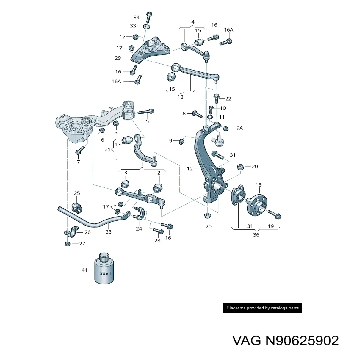 N10315201 VAG Болт переднього важеля
