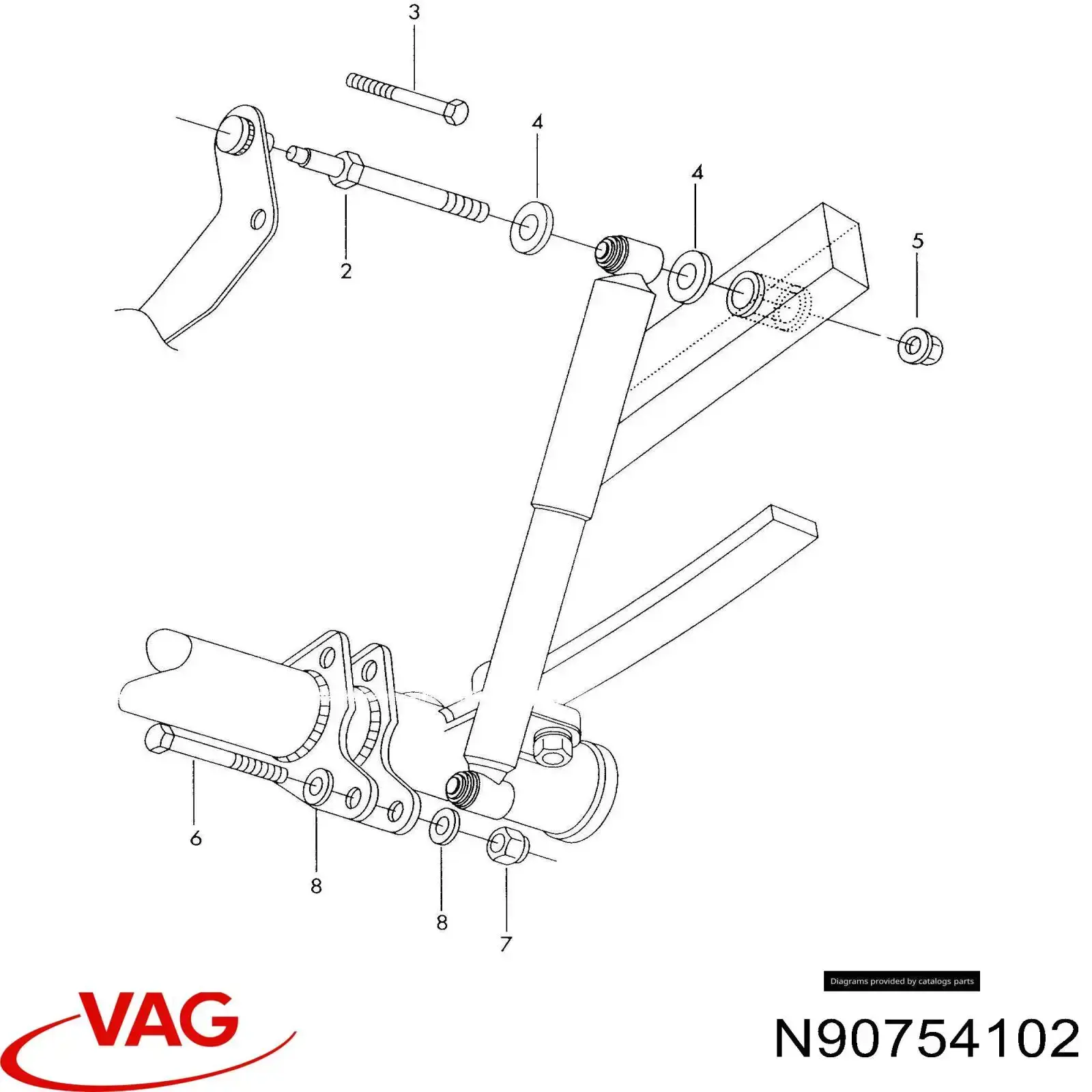  VAG N90754102 ціна, від 3.14 USD