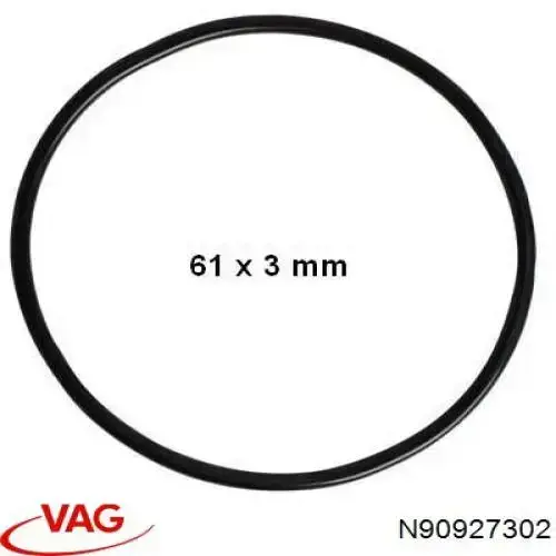 N90927301 VAG прокладка egr-клапана рециркуляції