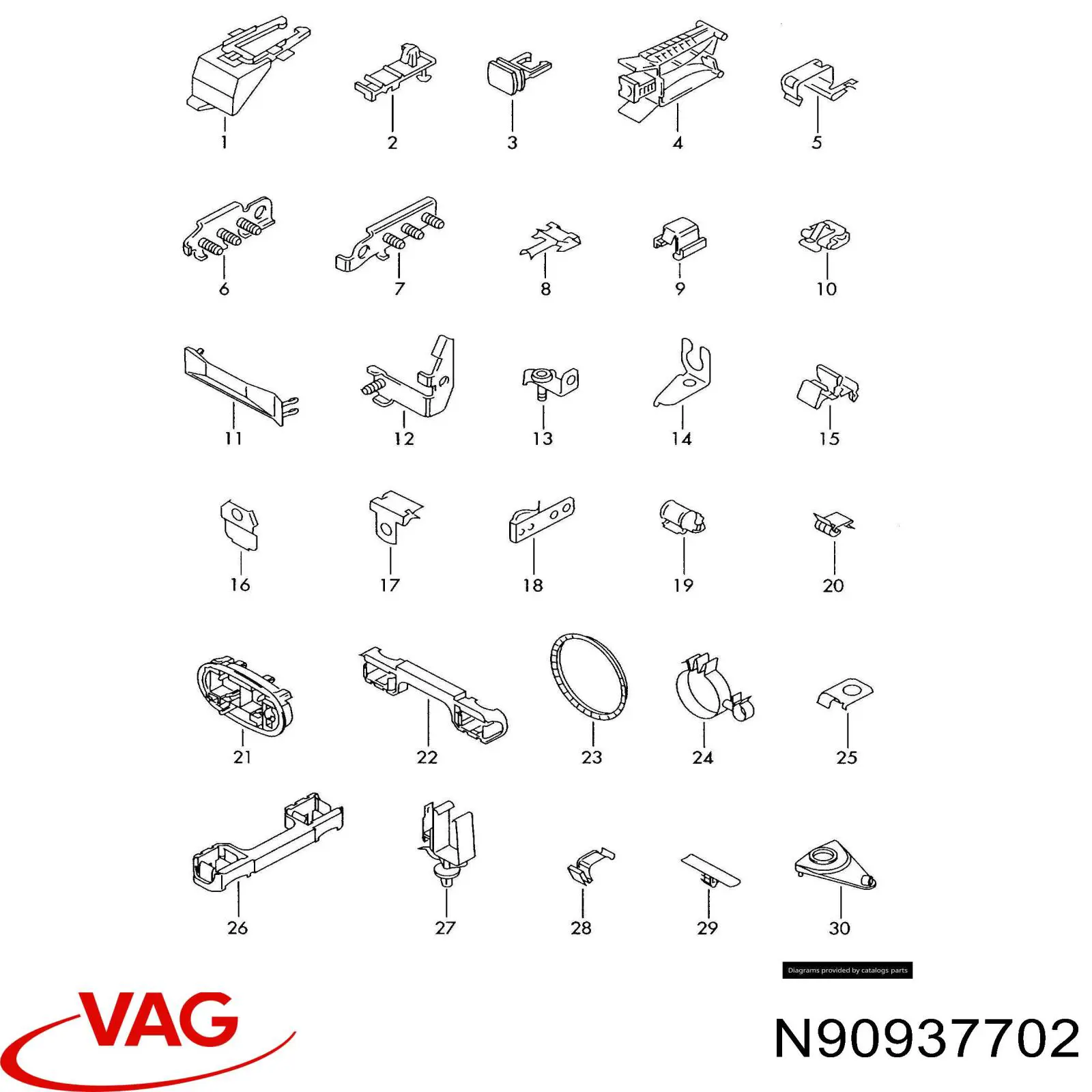 VAG N90937702 ціна, від 0.56 USD
