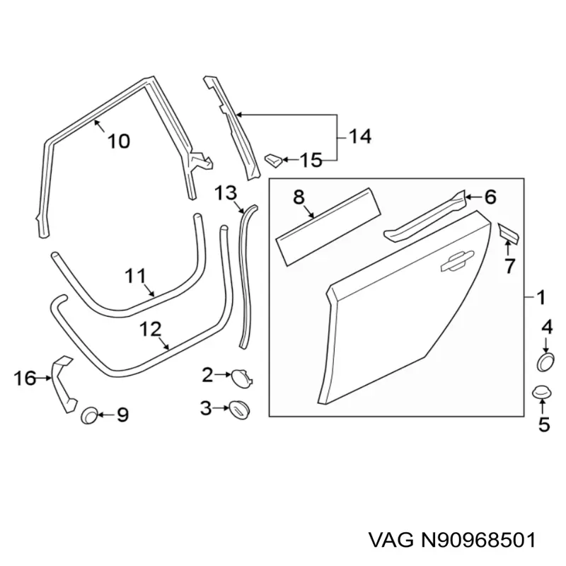  VAG N90968501 ціна, від 2.99 USD