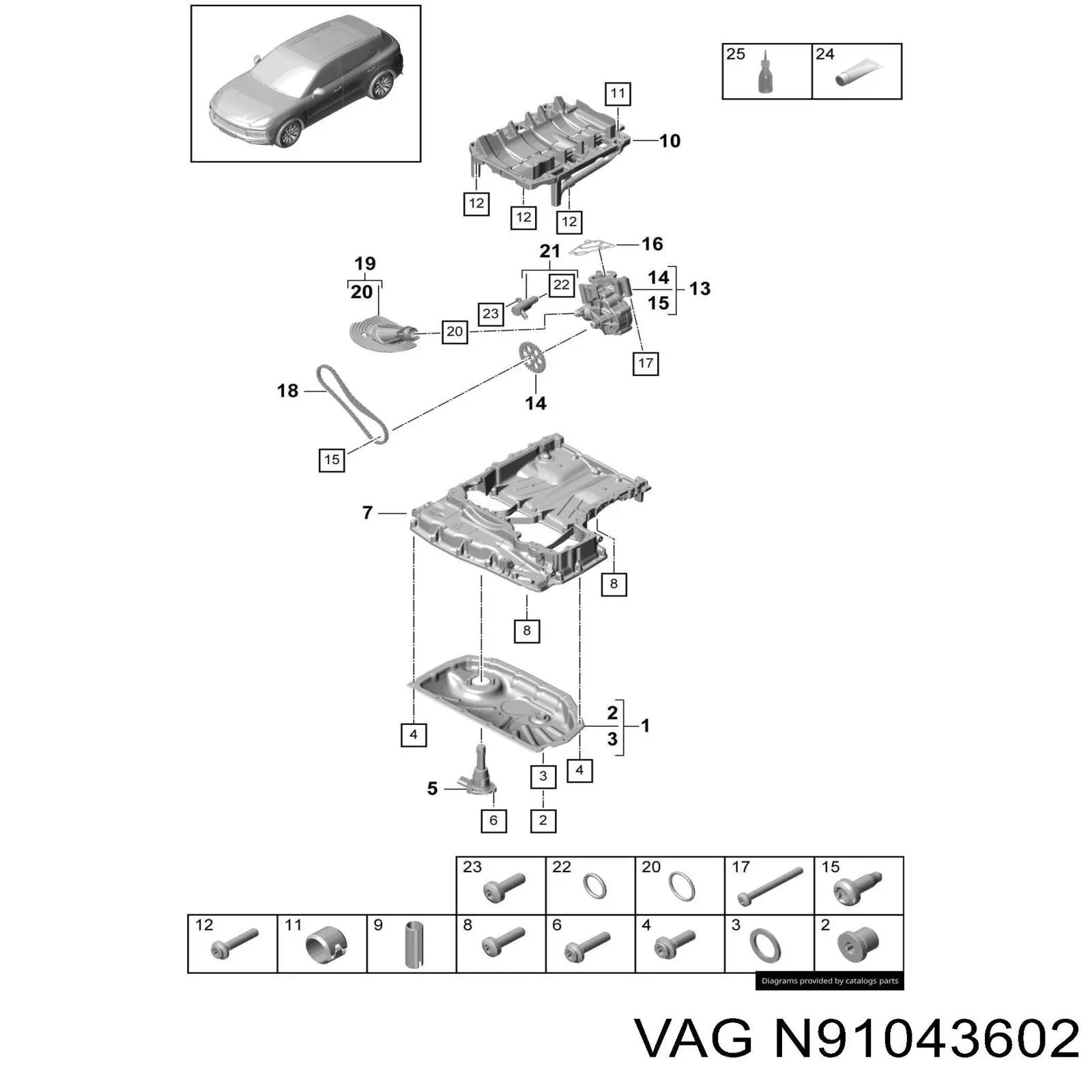  VAG N91043602 ціна, від 2.50 USD