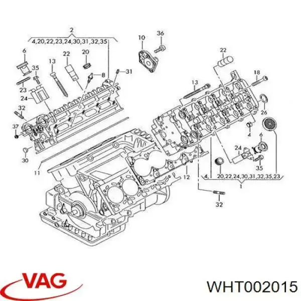 Болт клапанної кришки ГБЦ VAG 058103460C ціна, від 2.19 USD