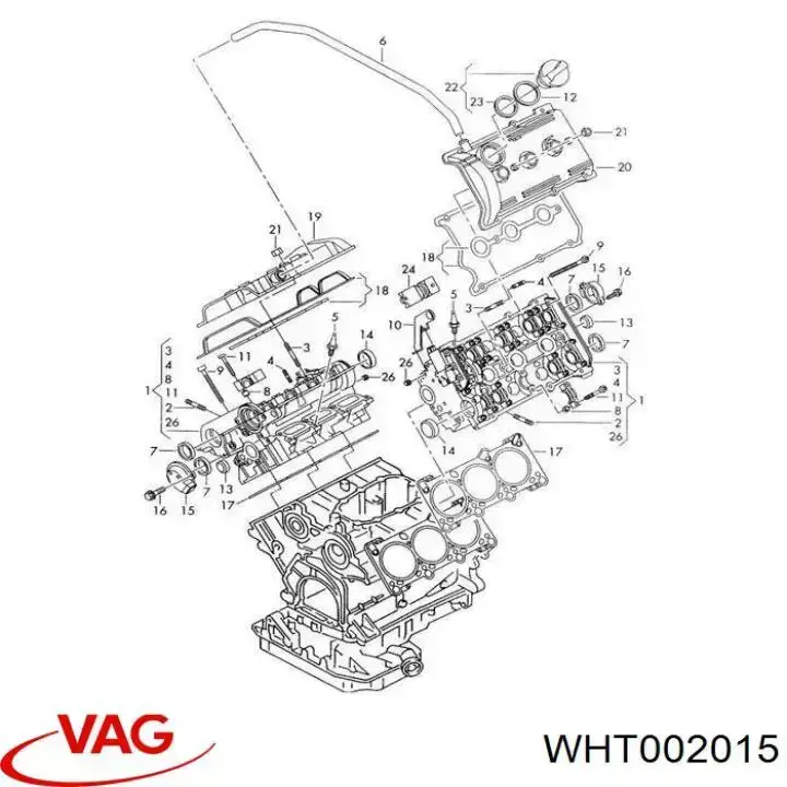 Болт клапанної кришки ГБЦ WHT002015 VAG