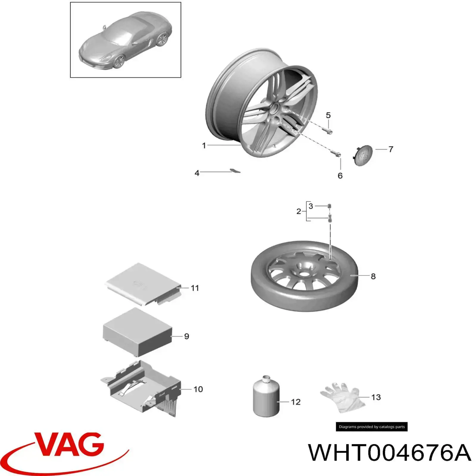 Колісний болт VAG WHT004676A ціна, від 4.59 USD
