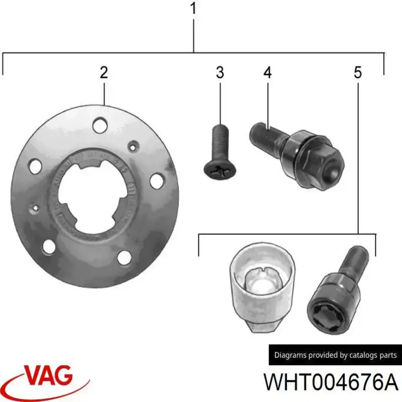 Купити WHT004676A VAG Колісний болт
