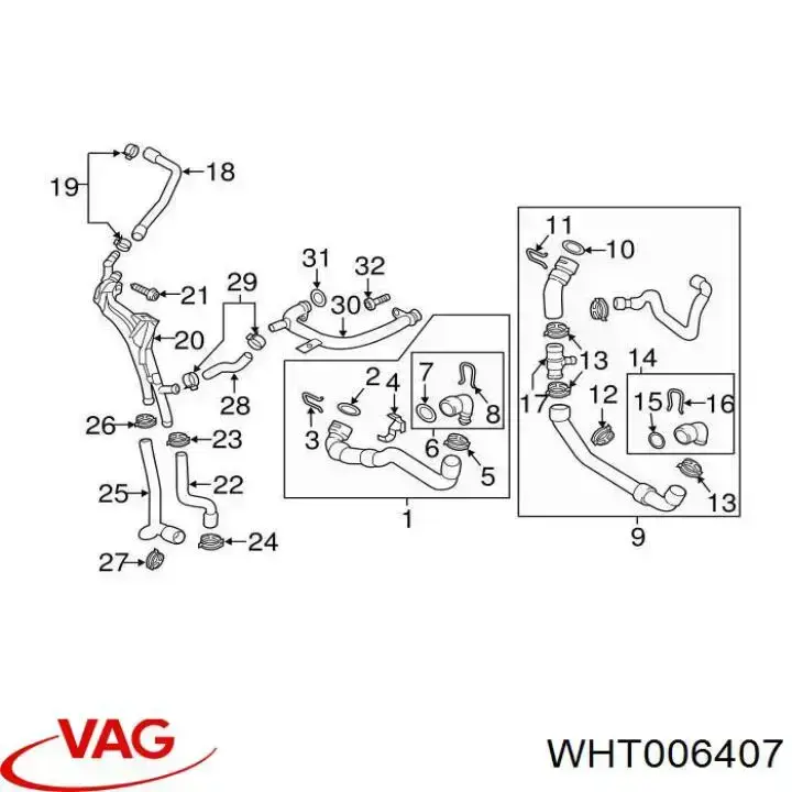 Ущільнююче кільце системи охолодження WHT006407 VAG