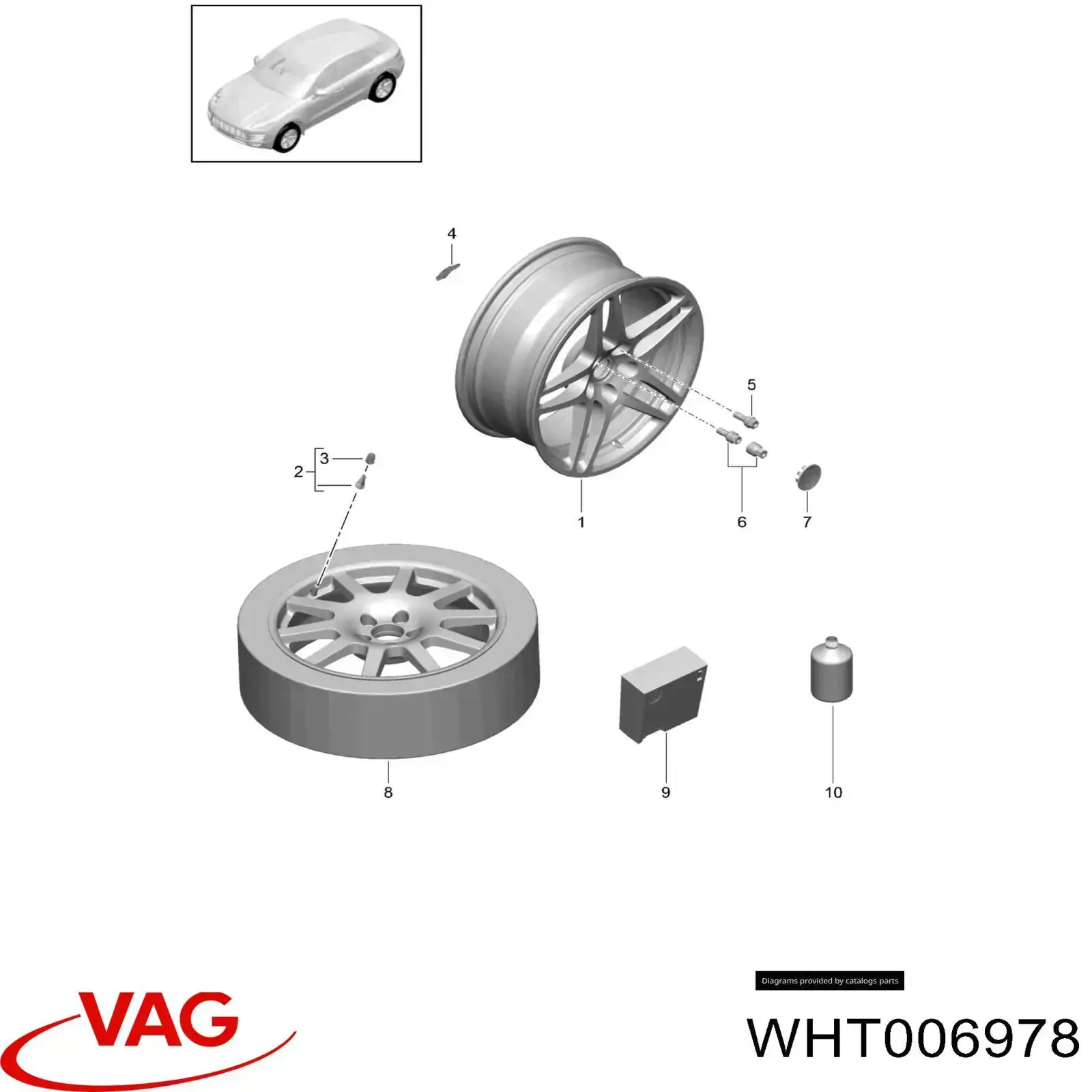 Колісний болт WHT006978 VAG