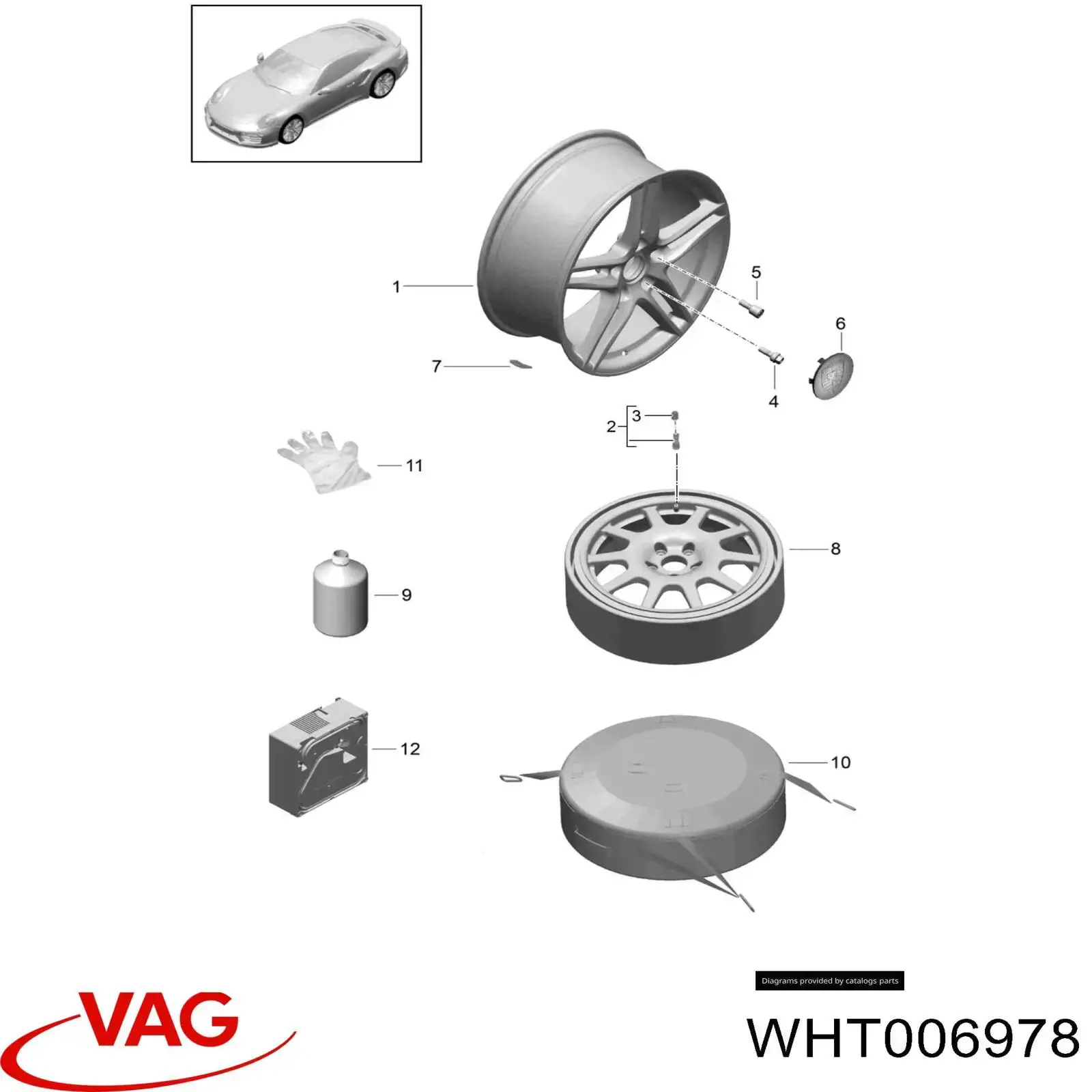 Купити WHT006978 VAG Колісний болт