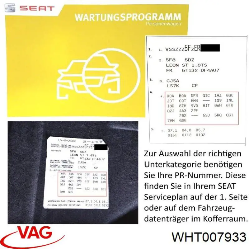 Направляюча супорту переднього VAG WHT007933 ціна, від 7.23 USD