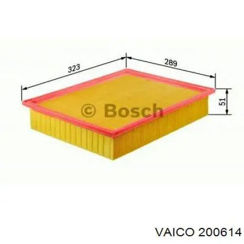 Фільтр повітряний 200614 VEMO/Vaico