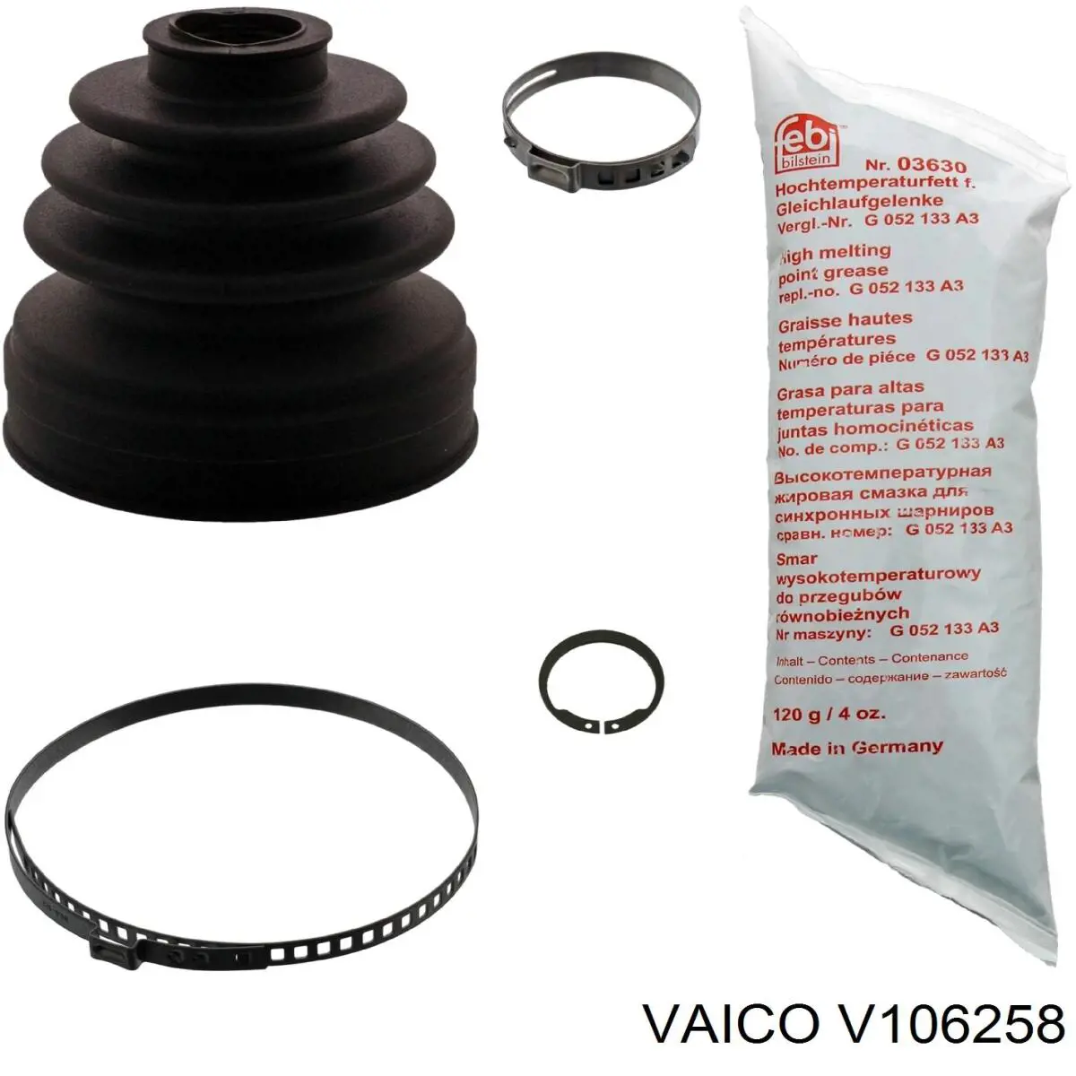 V106258 VEMO/Vaico пильник шруса внутрішній, передній піввісі