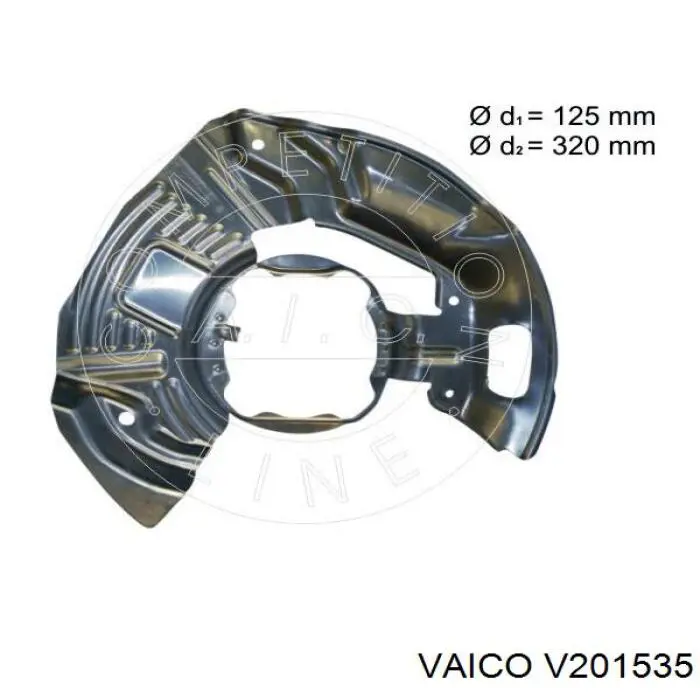 Захист гальмівного диска, переднього, правого V201535 VAICO