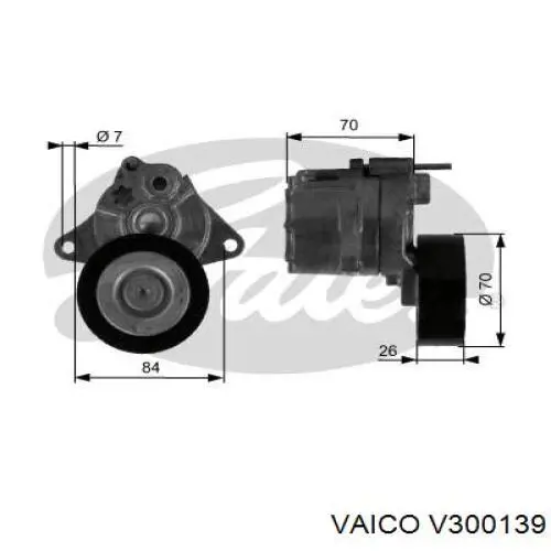 V300139 VEMO/Vaico натягувач приводного ременя