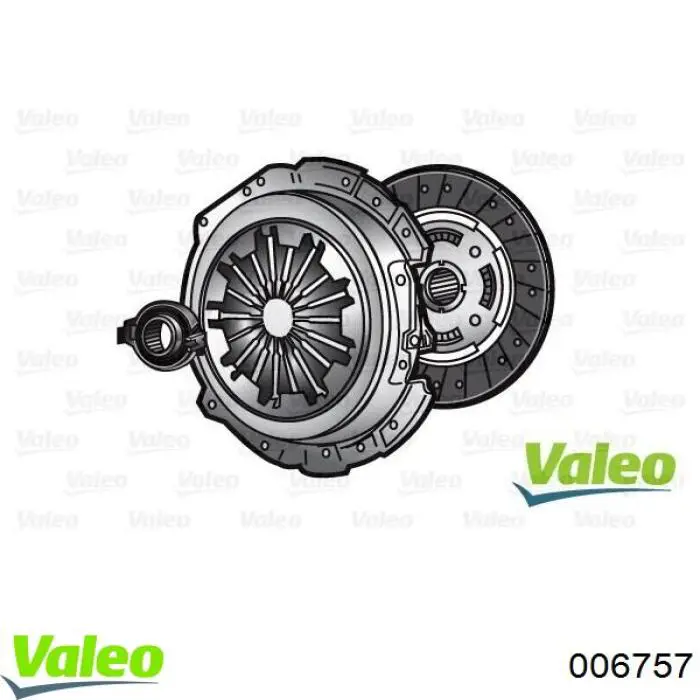 Купити VAL006757 VALEO Комплект зчеплення (диск, корзина, підшипник)