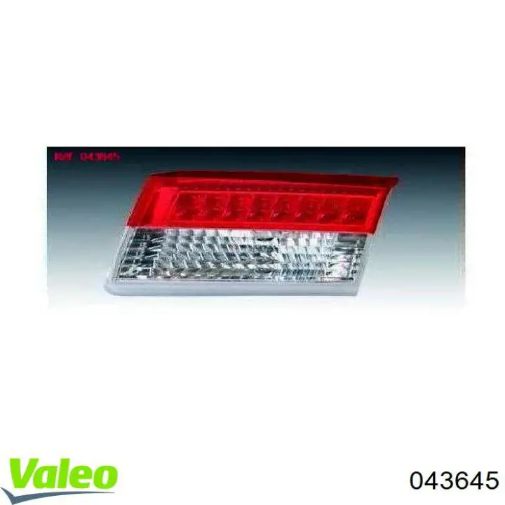 Купити 043645 VALEO Ліхтар задній лівий, внутрішній