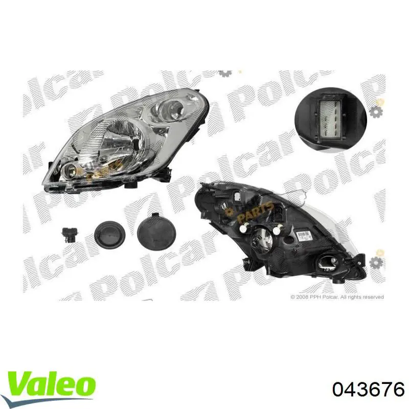 043676 VALEO Фара дальнього світла в зборі