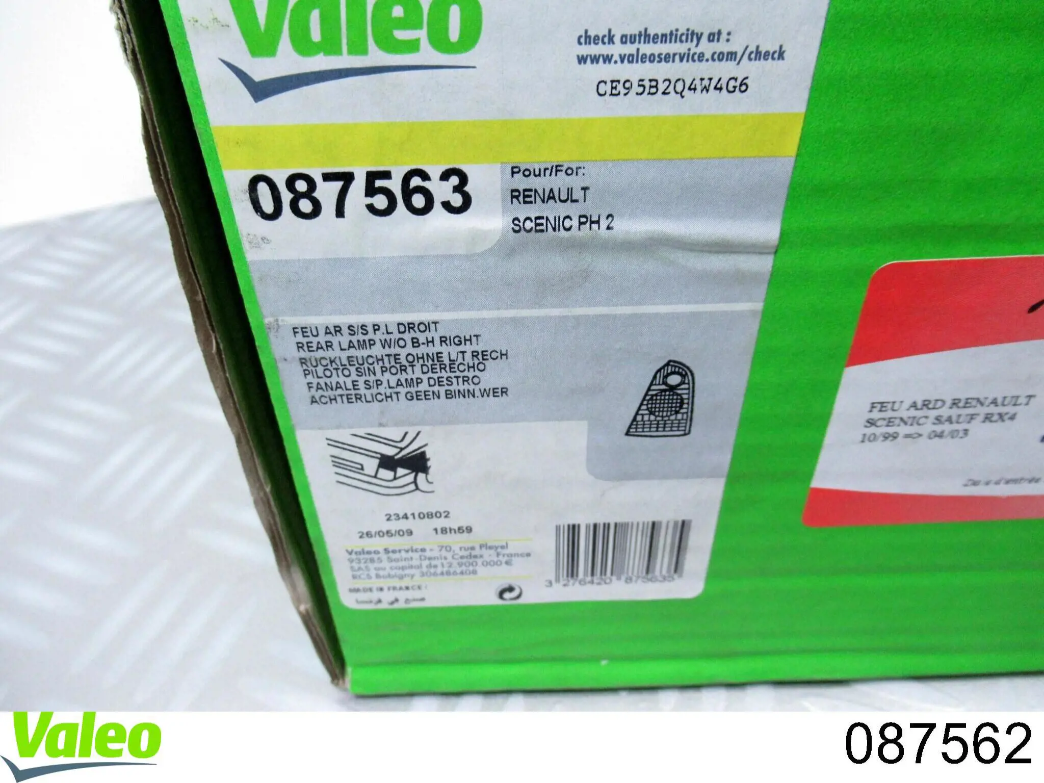 Купити 087562 VALEO Лівий стоп