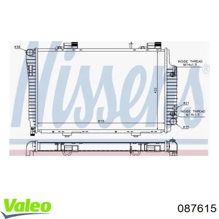 Фара протитуманна, ліва 087615 VALEO