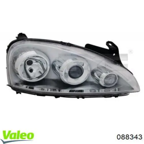Купити 088343 VALEO Права блок фара