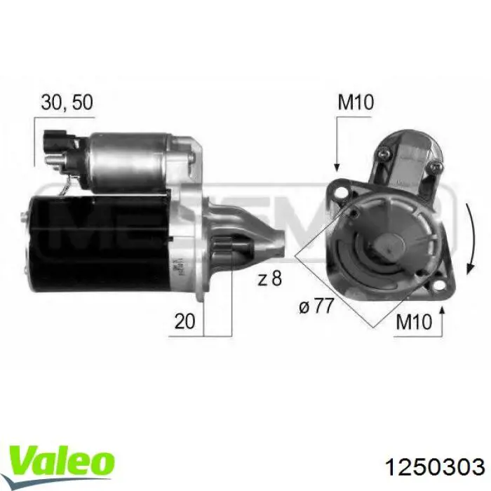 Купити 1250303 VALEO Стартер