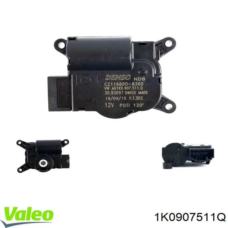 Купити 1K0907511Q VALEO Привід заслінки печі