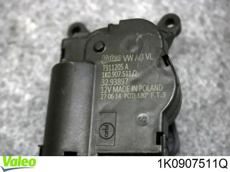 Двигун заслінки печі VALEO 1K0907511Q ціна, від 31.46 USD