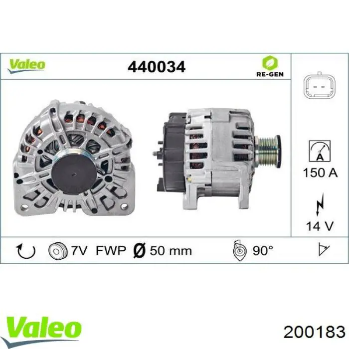Генератор Renault (RVI) 7711368437 ціна, від 317.49 USD