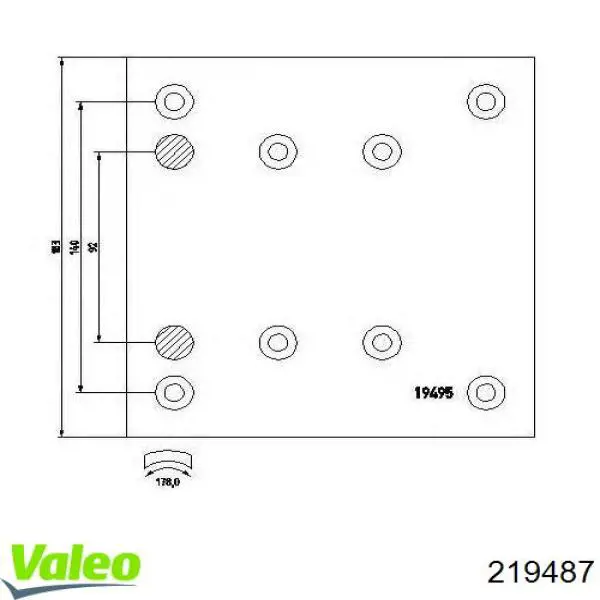 Купити 219487 VALEO Накладка гальмівна передня (TRUCK)