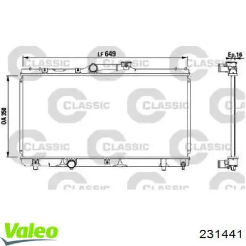 Радіатор 231441 VALEO