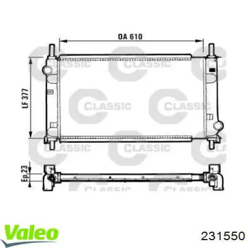 Радіатор 231550 VALEO