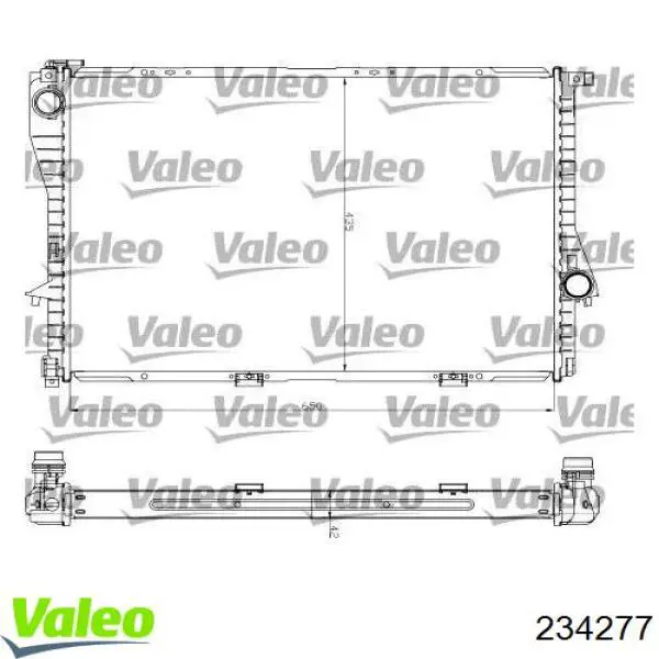 Радіатор основний VALEO 234277 ціна, від 83.43 USD