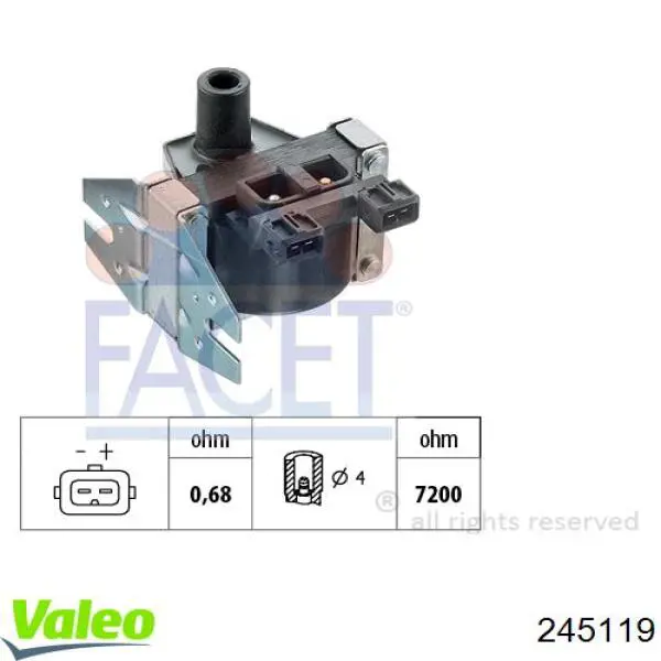 Купити 245119 VALEO Котушка запалювання