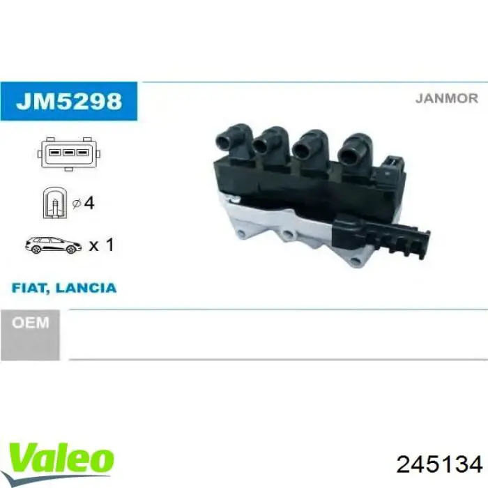 245134 VALEO Котушка запалювання