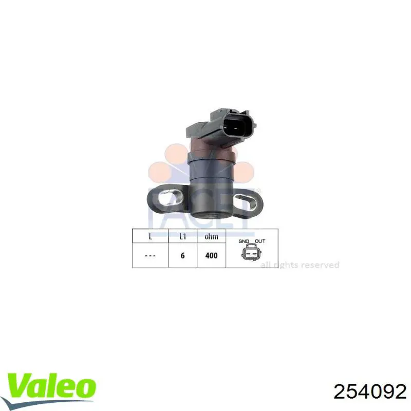 Датчик колінвала 254092 VALEO