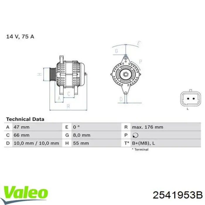 2541953B VALEO генератор