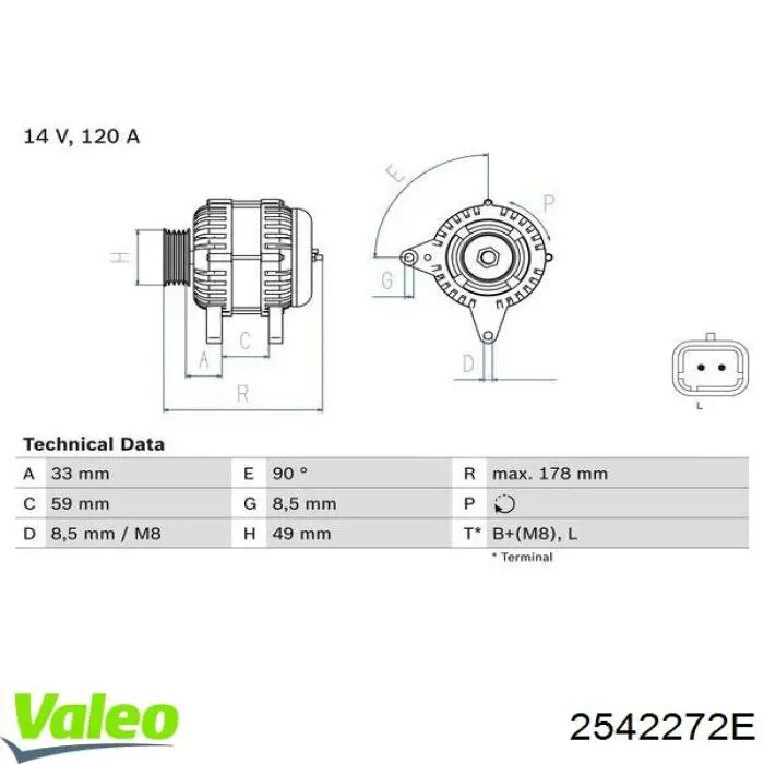 2542272E VALEO генератор