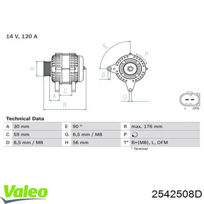 Купити 2542508D VALEO Генератор