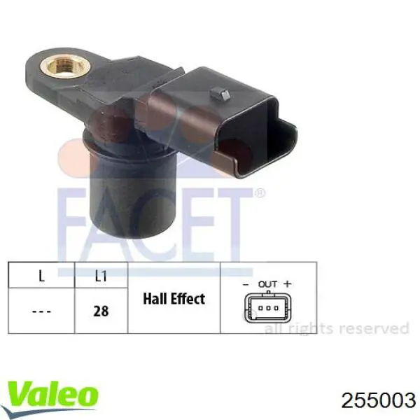 Датчик распредвалу 255003 VALEO