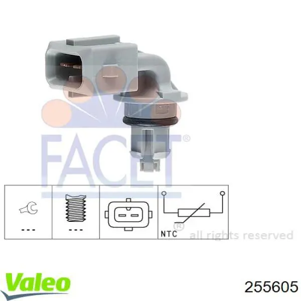 Датчик температури впускного повітря 255605 VALEO