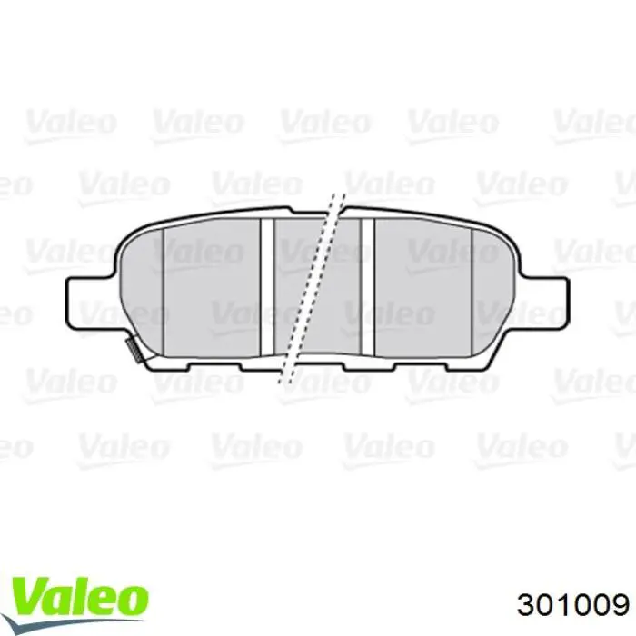 301009 VALEO Колодки гальмівні задні, дискові
