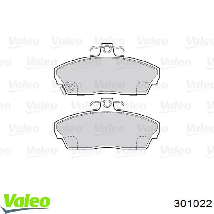 301022 VALEO колодки гальмівні передні, дискові